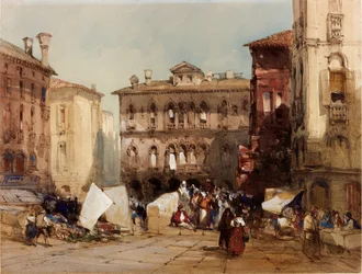 Palazzo Falier, Wenecja, 1847 (bc i wc na papierze)